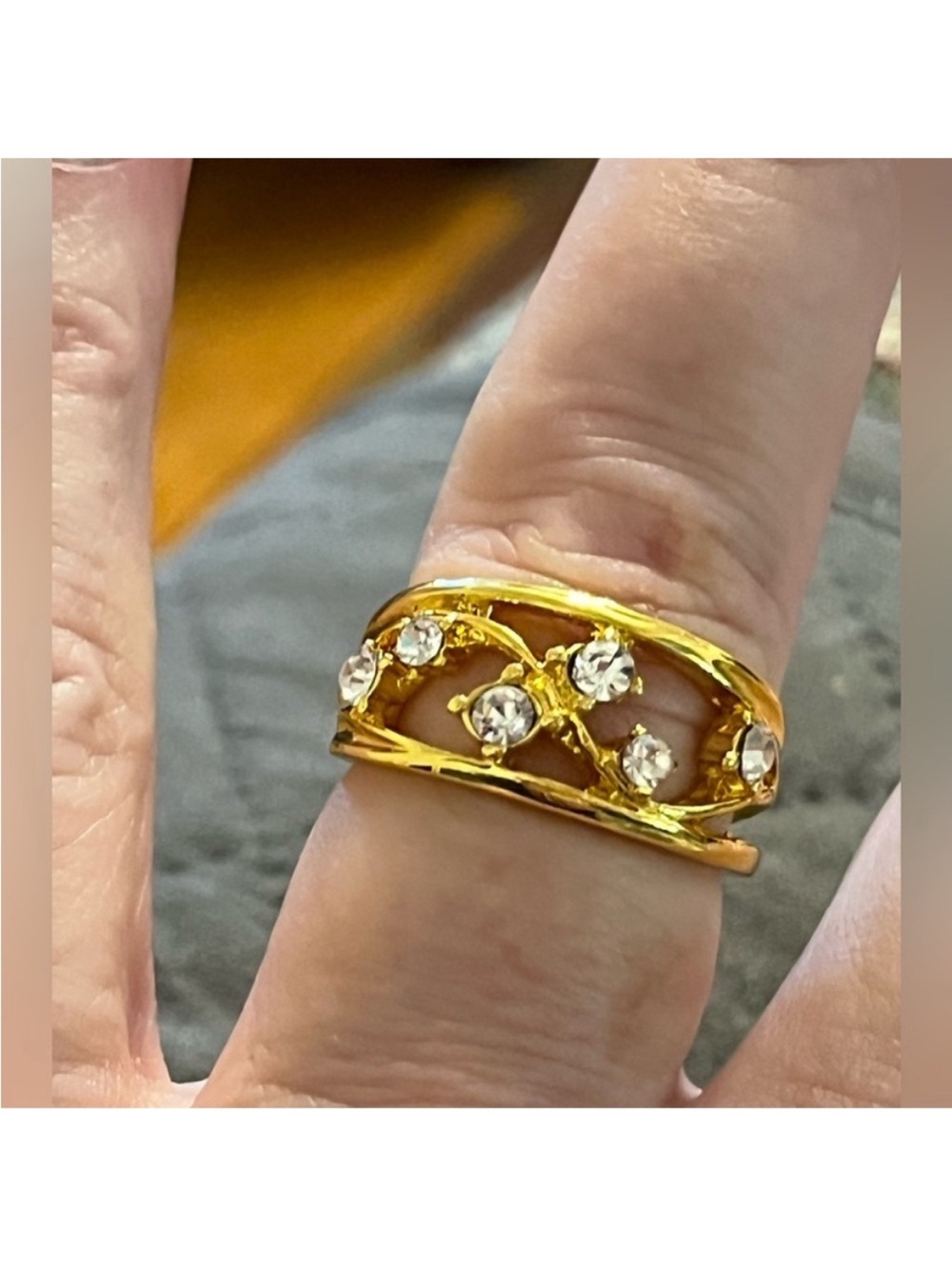 🫟 2 FOR $10 🫟 Size 9 Plated Zircon Ring
